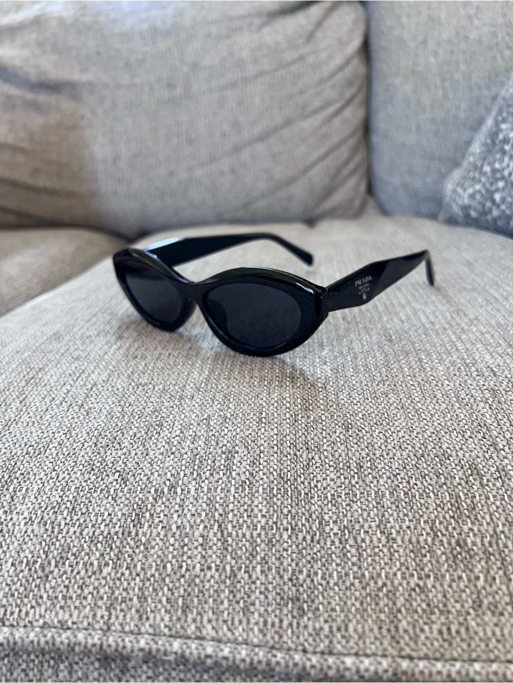 Prada Black Cat-Eye Women's Sunglasses
